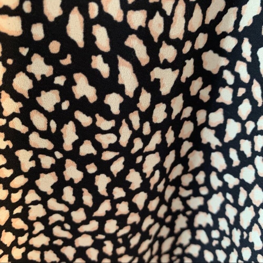 RWCO Navy Animal Print Wrap Fit   Flare Dress L - Picture 4 of 11
